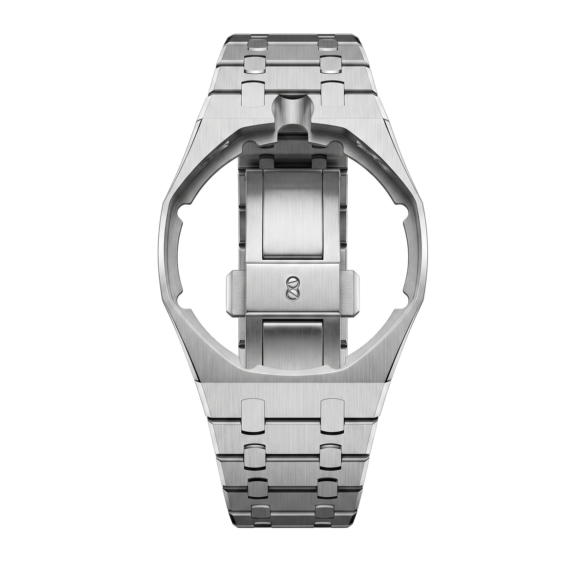 Silver full steel bracelet and wrist adapter for the Royal Pop pocket watch