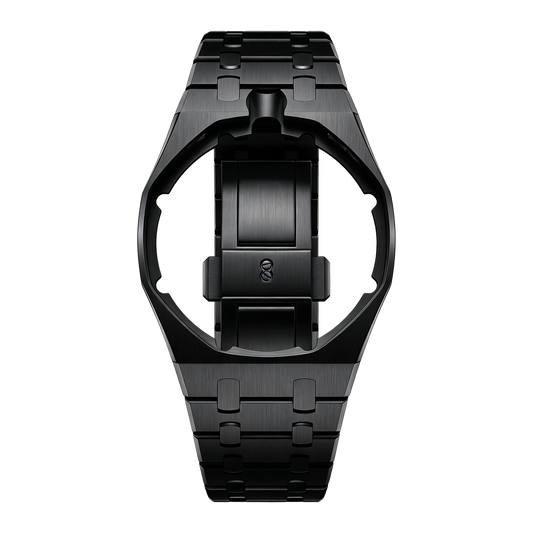 Graphite Black · Full-Steel Royal Pop wrist adapter — stainless steel bracelet