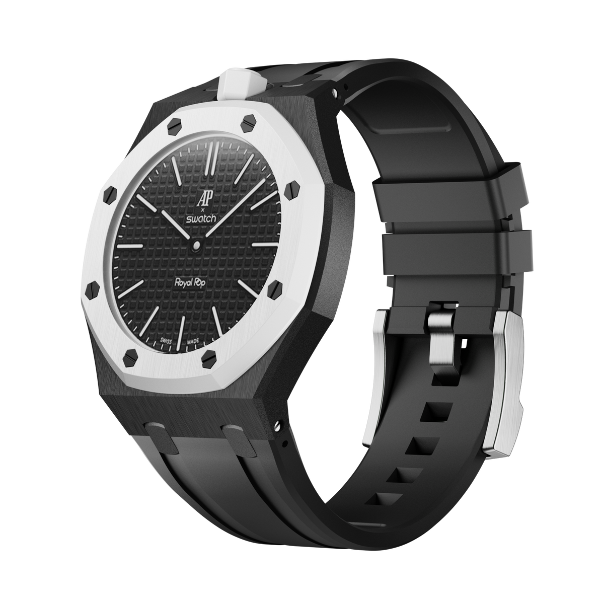 Sport rubber strap and wrist adapter — Graphite Noir