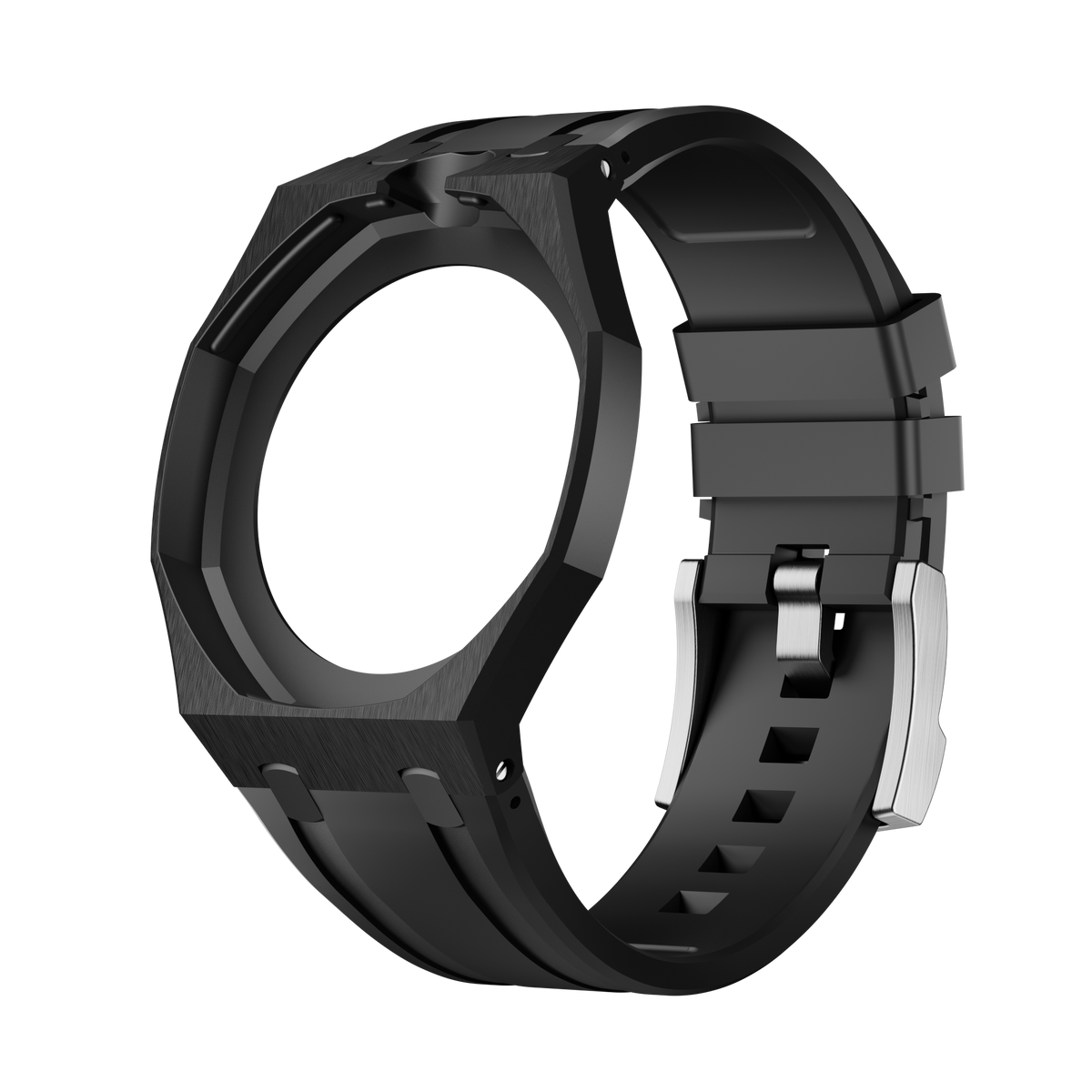 Graphite Noir sport rubber strap and wrist adapter for the Royal Pop pocket watch