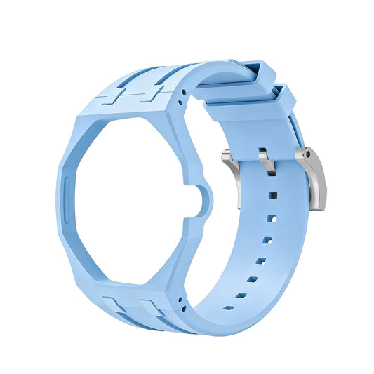 Baby Blue sport rubber strap and wrist adapter for the Royal Pop pocket watch