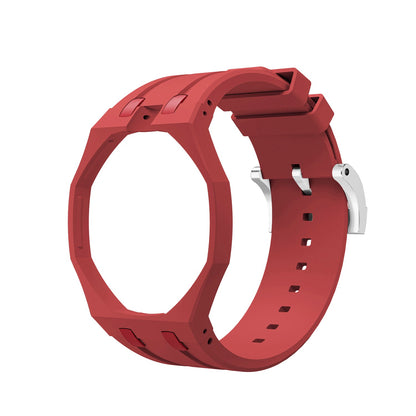 Red Porsche sport rubber strap and wrist adapter for the Royal Pop pocket watch
