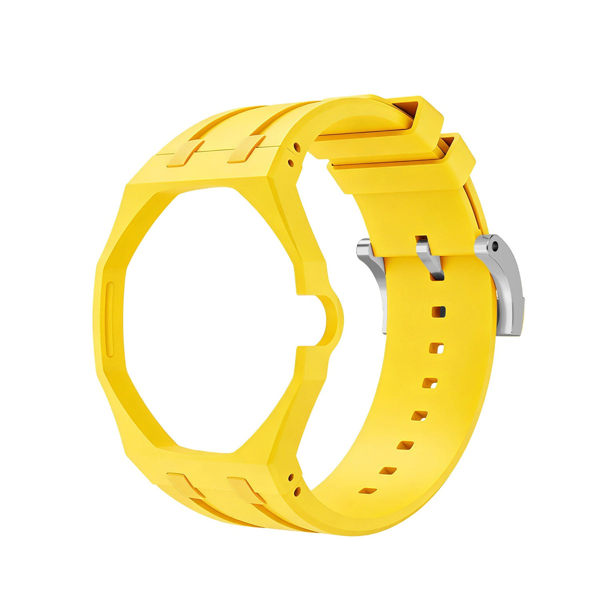 Yellow sport rubber strap and wrist adapter for the Royal Pop pocket watch