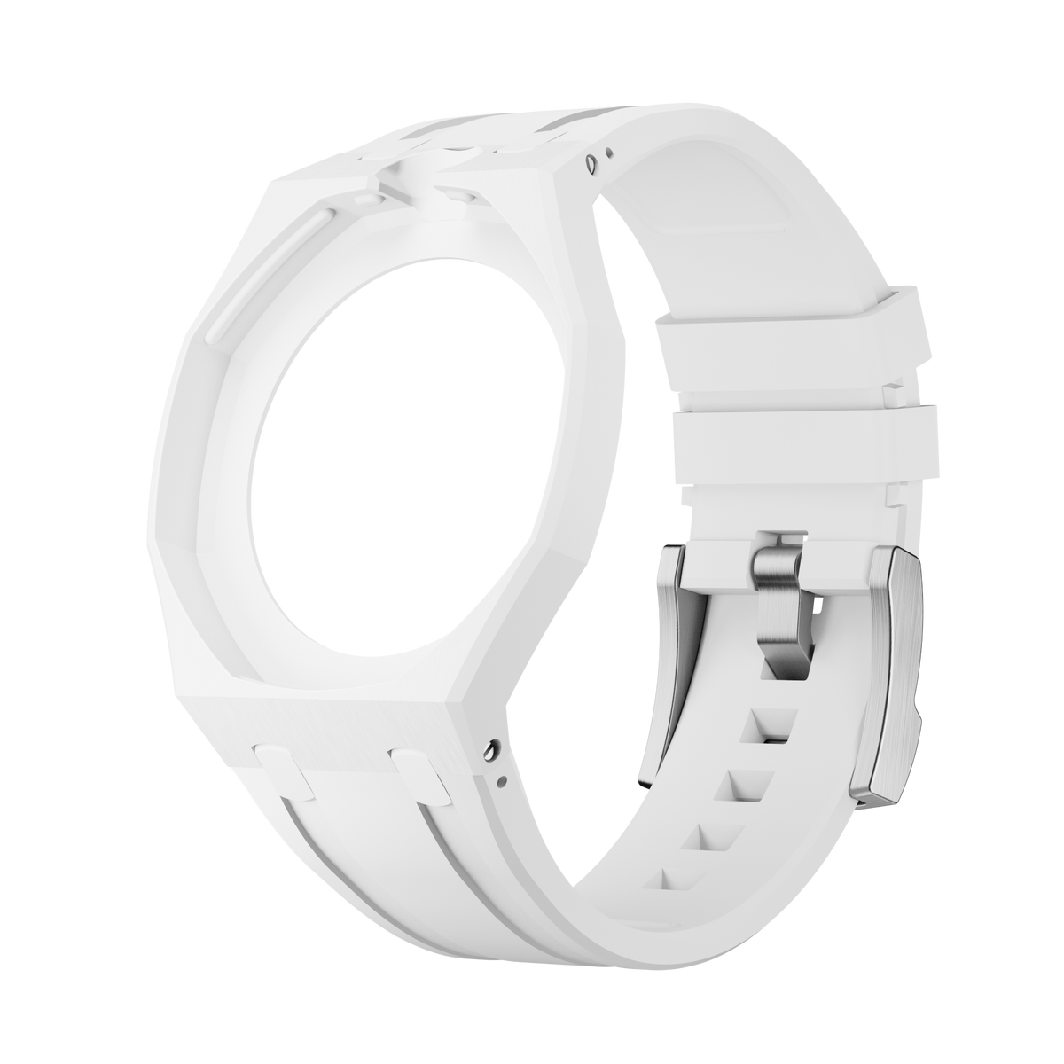 Arctic White sport rubber strap and wrist adapter for the Royal Pop pocket watch