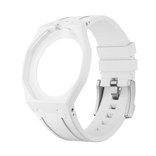 Arctic White sport rubber strap and wrist adapter for the Royal Pop pocket watch