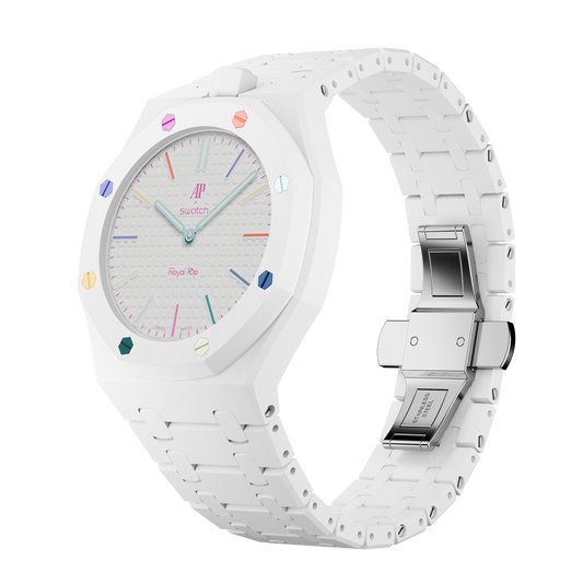 Ceramic strap and wrist adapter — Arctic White