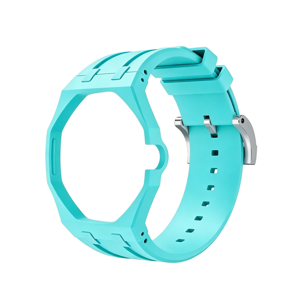 Turquoise sport rubber strap and wrist adapter for the Royal Pop pocket watch
