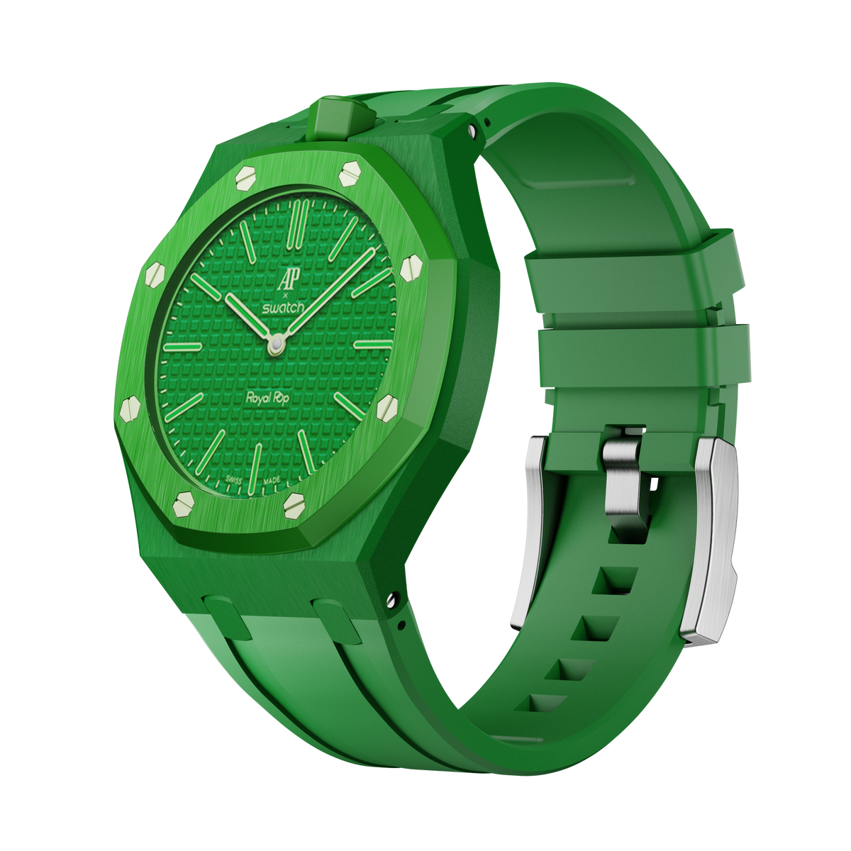 Sport rubber strap and wrist adapter — Verde