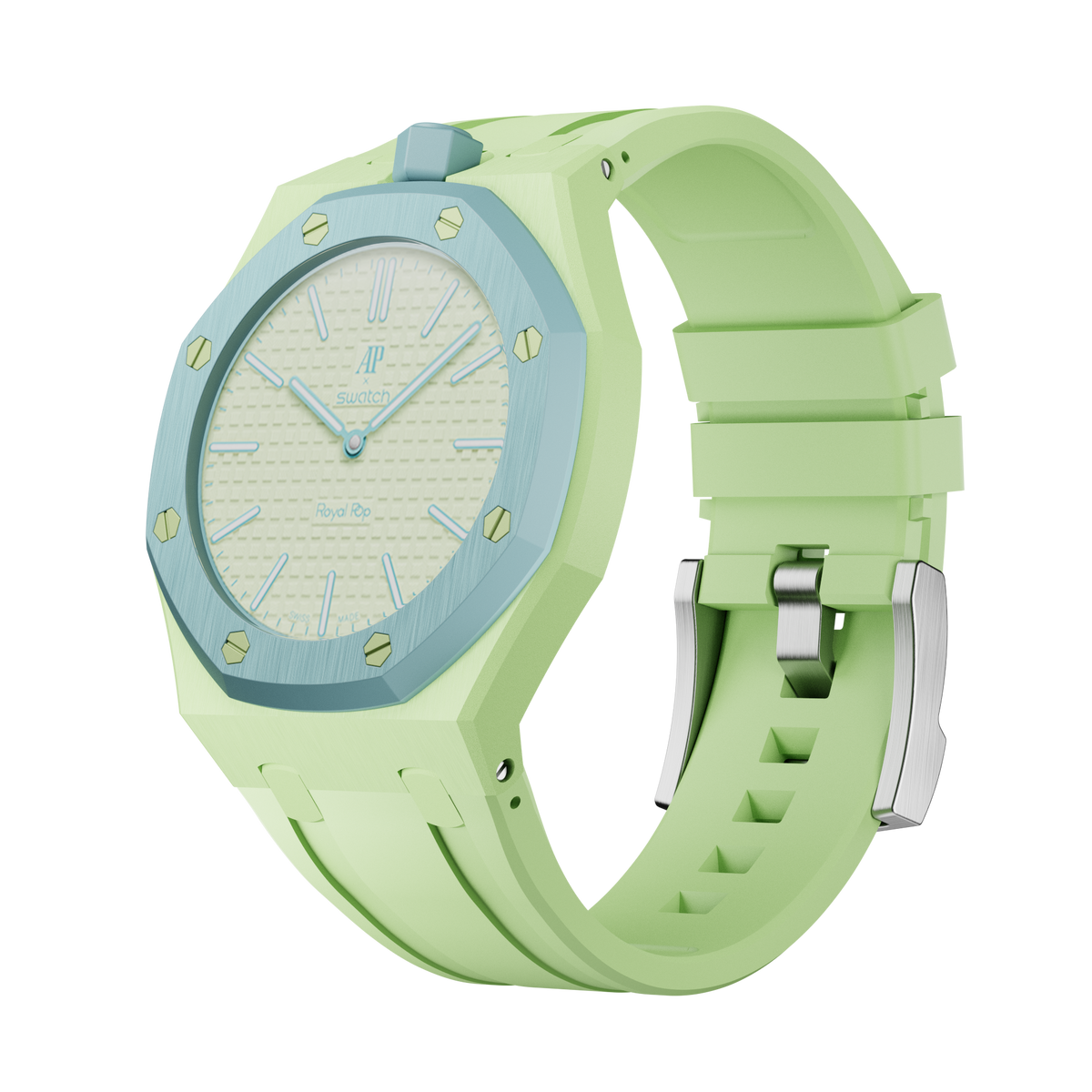 Sport rubber strap and wrist adapter — Vert Citron