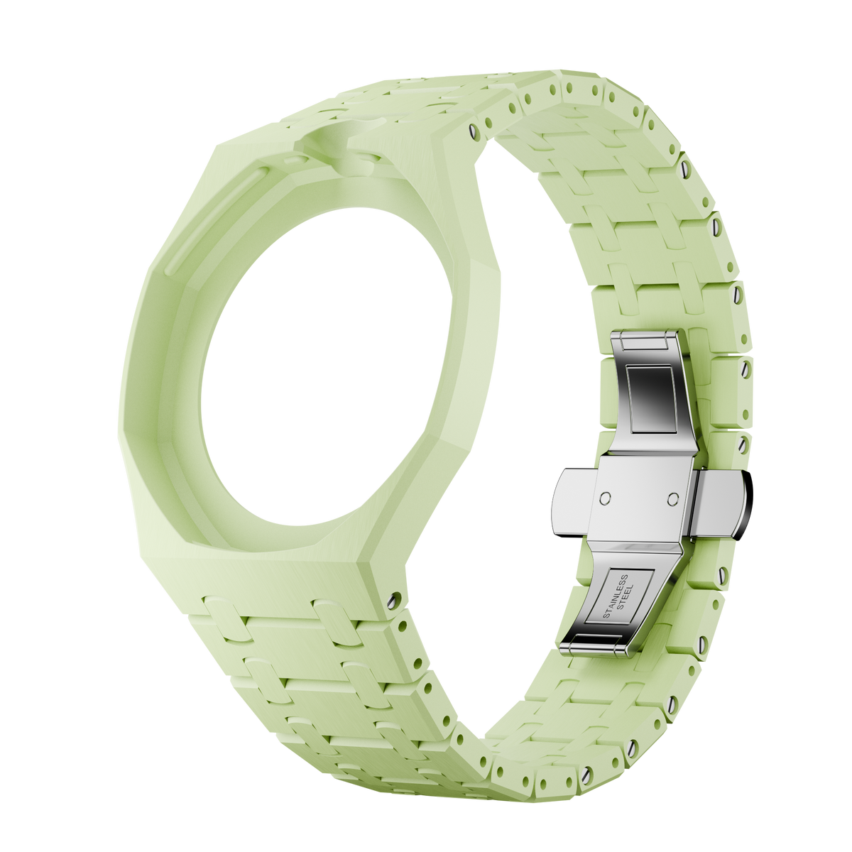 Vert Citron lime ceramic strap and wrist adapter for the Royal Pop pocket watch