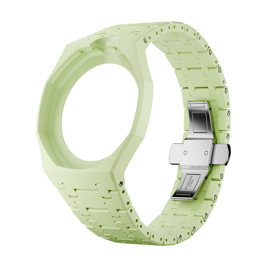 Vert Citron lime ceramic strap and wrist adapter for the Royal Pop pocket watch