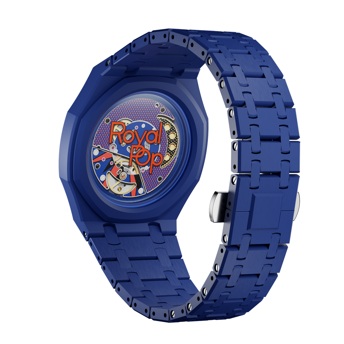Midnight Navy ceramic Royal Pop wrist adapter worn on the wrist