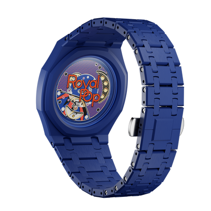 Midnight Navy ceramic Royal Pop wrist adapter worn on the wrist
