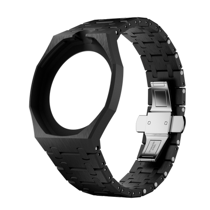 Graphite Noir ceramic strap and wrist adapter for the Royal Pop pocket watch