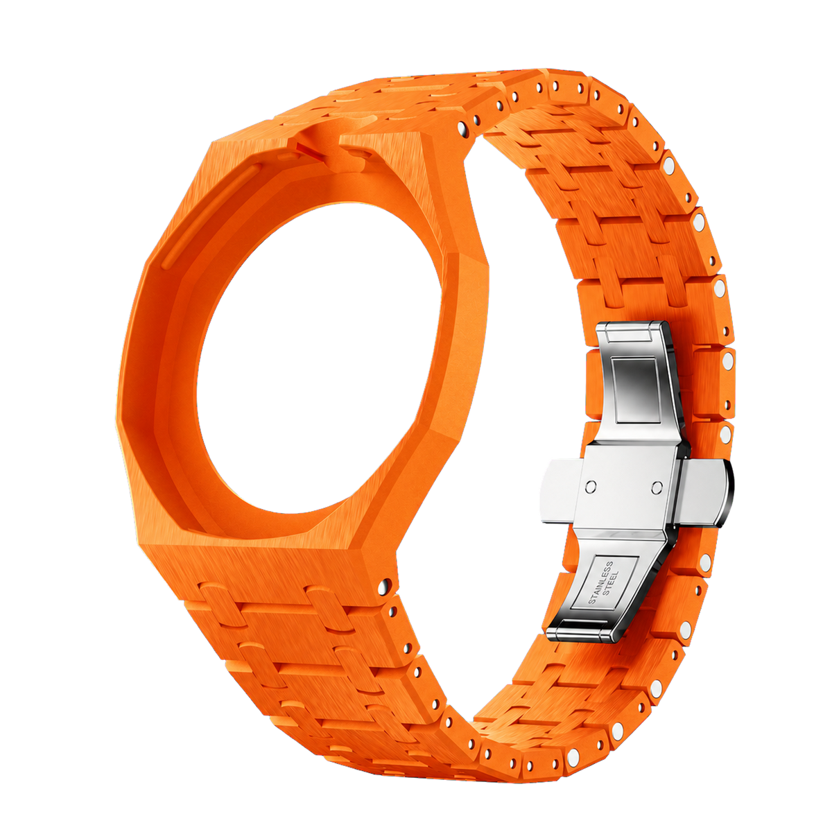 Orange ceramic strap and wrist adapter for the Royal Pop pocket watch