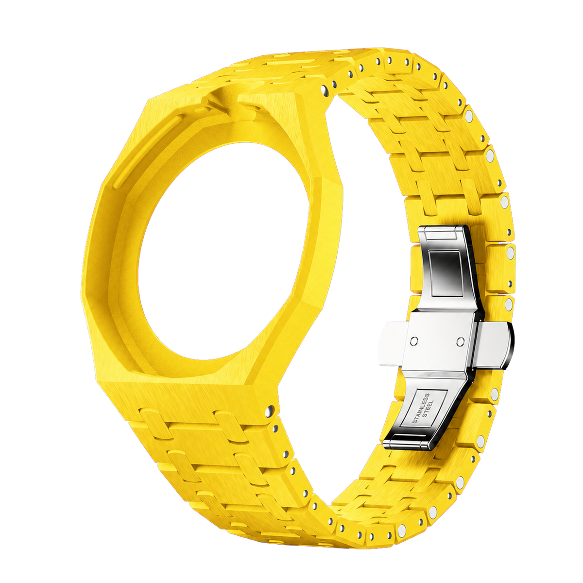 Soleil yellow ceramic strap and wrist adapter for the Royal Pop pocket watch