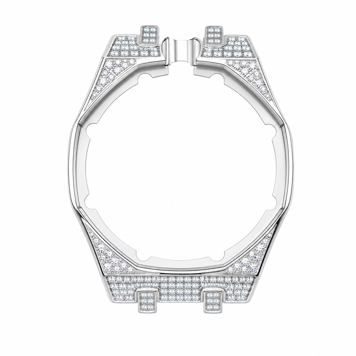 Iced Stone-Set Bezel Royal Pop wrist adapter — case detail