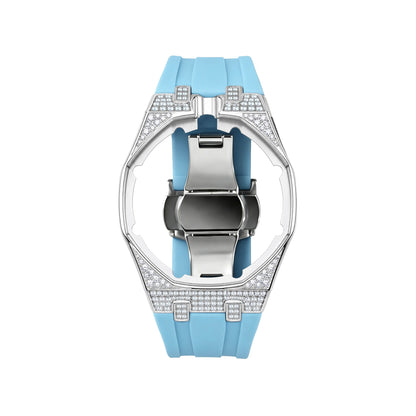Iced Stone-Set Bezel Royal Pop wrist adapter — Sky Blue