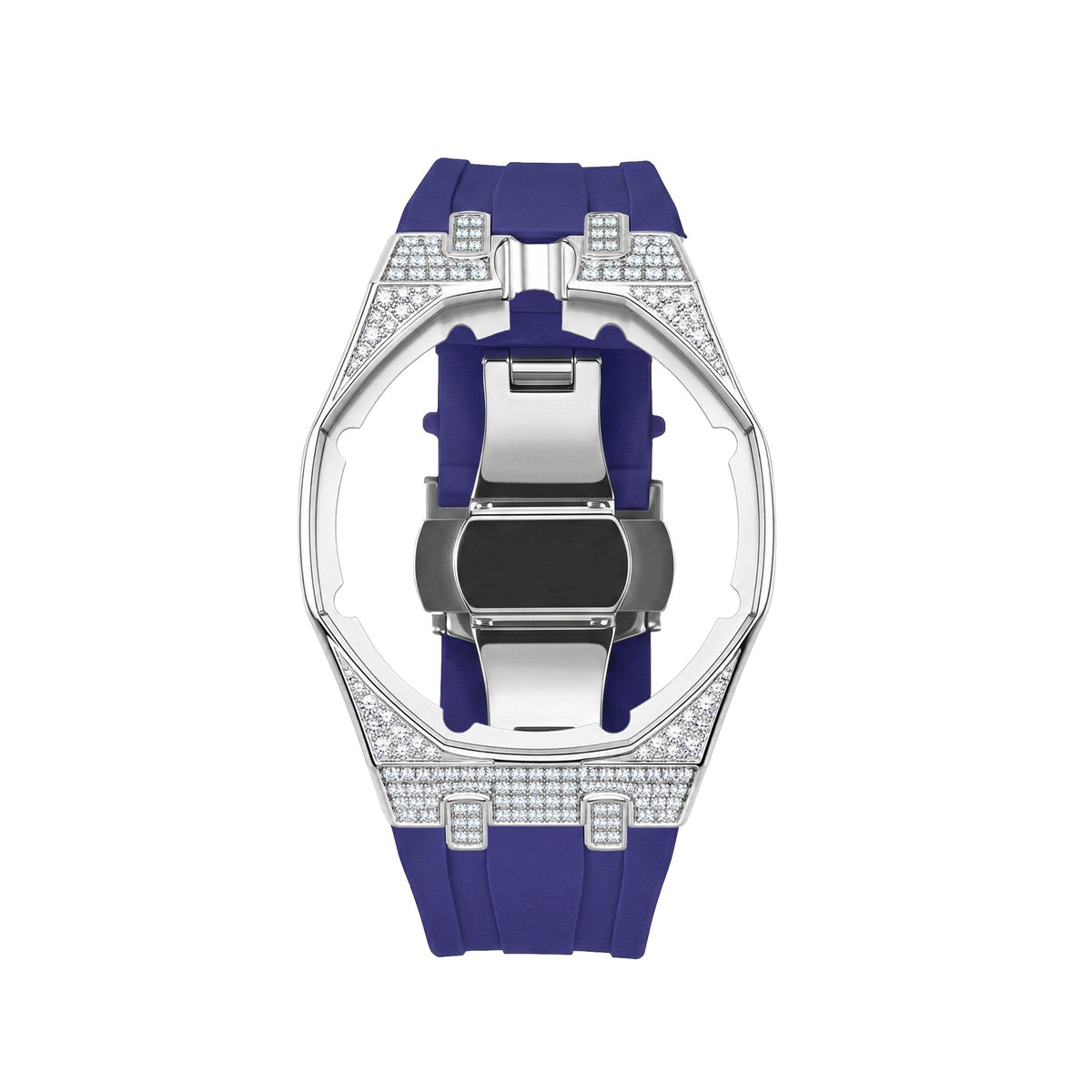 Iced Stone-Set Bezel Royal Pop wrist adapter — Dark Blue
