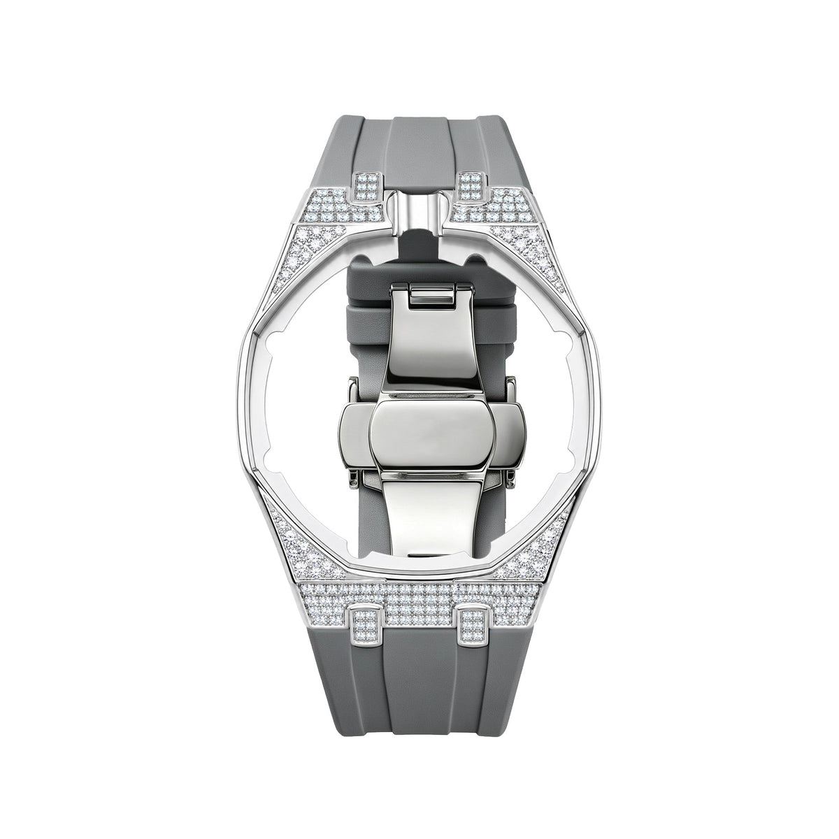 Iced Stone-Set Bezel Royal Pop wrist adapter — Grey