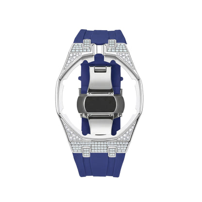 Iced Stone-Set Bezel Royal Pop wrist adapter — Grey Blue