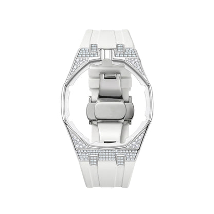 Iced Stone-Set Bezel Royal Pop wrist adapter — White
