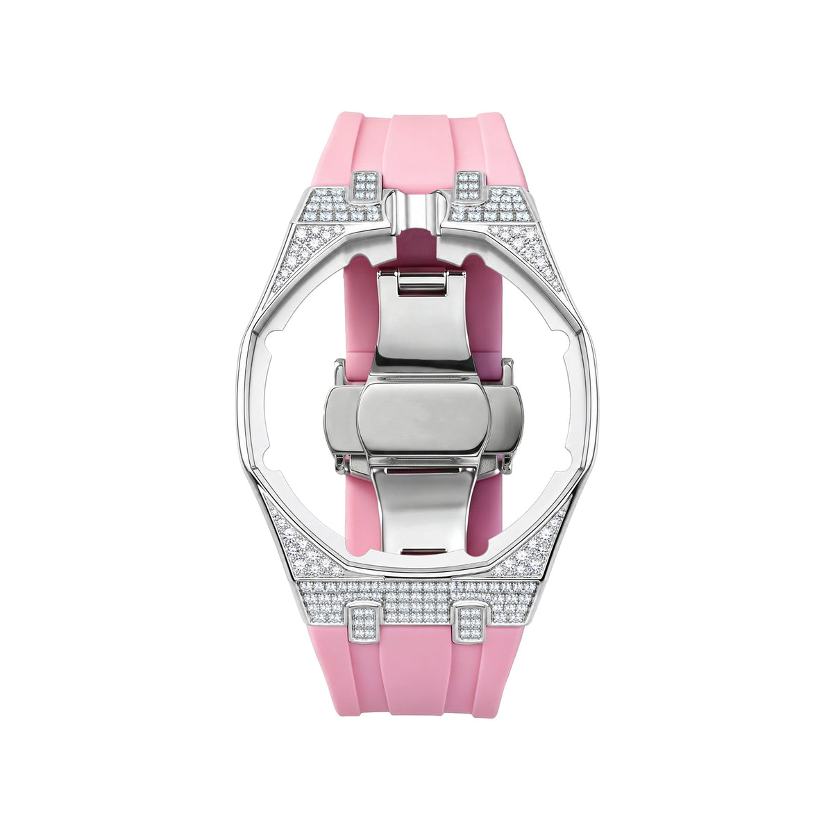Iced Stone-Set Bezel Royal Pop wrist adapter — Pink