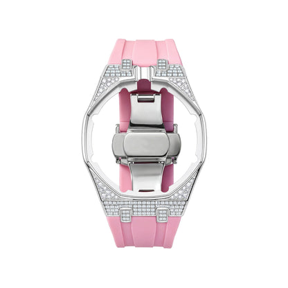 Iced Stone-Set Bezel Royal Pop wrist adapter — Pink
