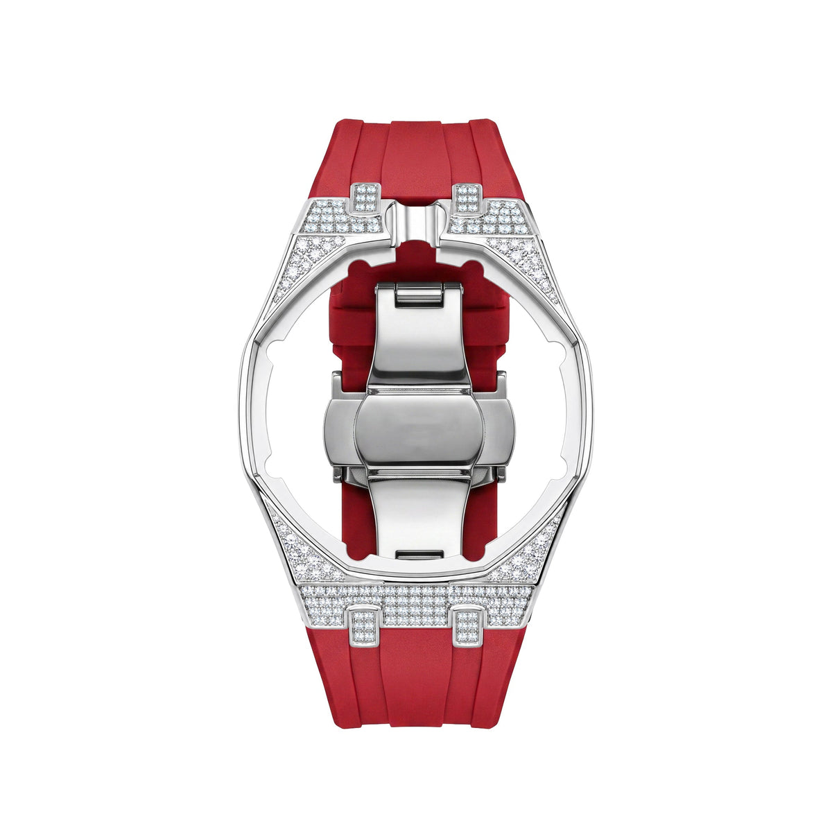 Iced Stone-Set Bezel Royal Pop wrist adapter — Red