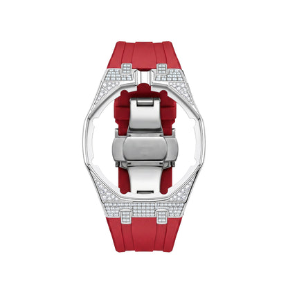 Iced Stone-Set Bezel Royal Pop wrist adapter — Red