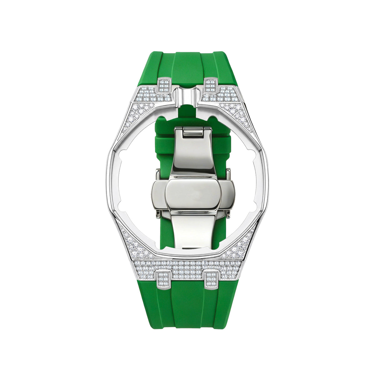 Iced Stone-Set Bezel Royal Pop wrist adapter — Green