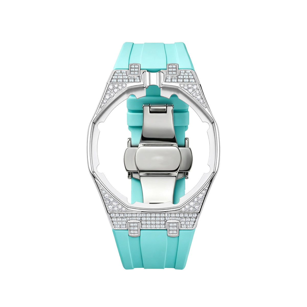 Iced Stone-Set Bezel Royal Pop wrist adapter — Tiffany Blue
