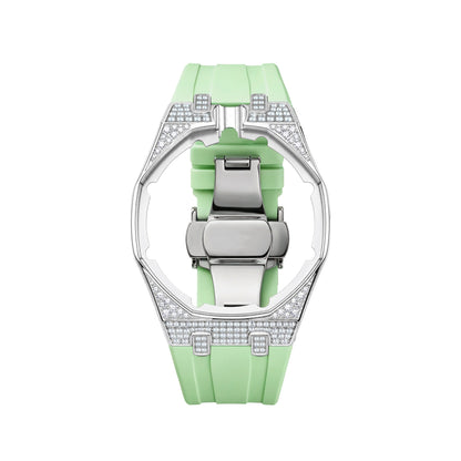 Iced Stone-Set Bezel Royal Pop wrist adapter — Mint Green