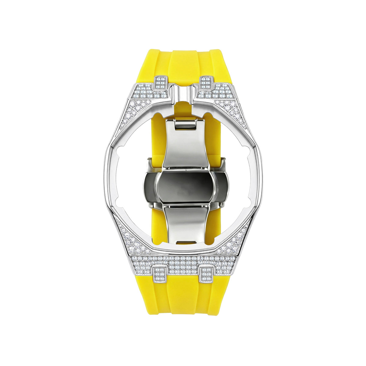 Iced Stone-Set Bezel Royal Pop wrist adapter — Yellow