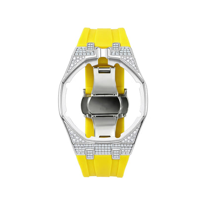 Iced Stone-Set Bezel Royal Pop wrist adapter — Yellow