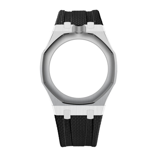 Silver Open-Bezel Metal + FKM Royal Pop wrist adapter — view 1