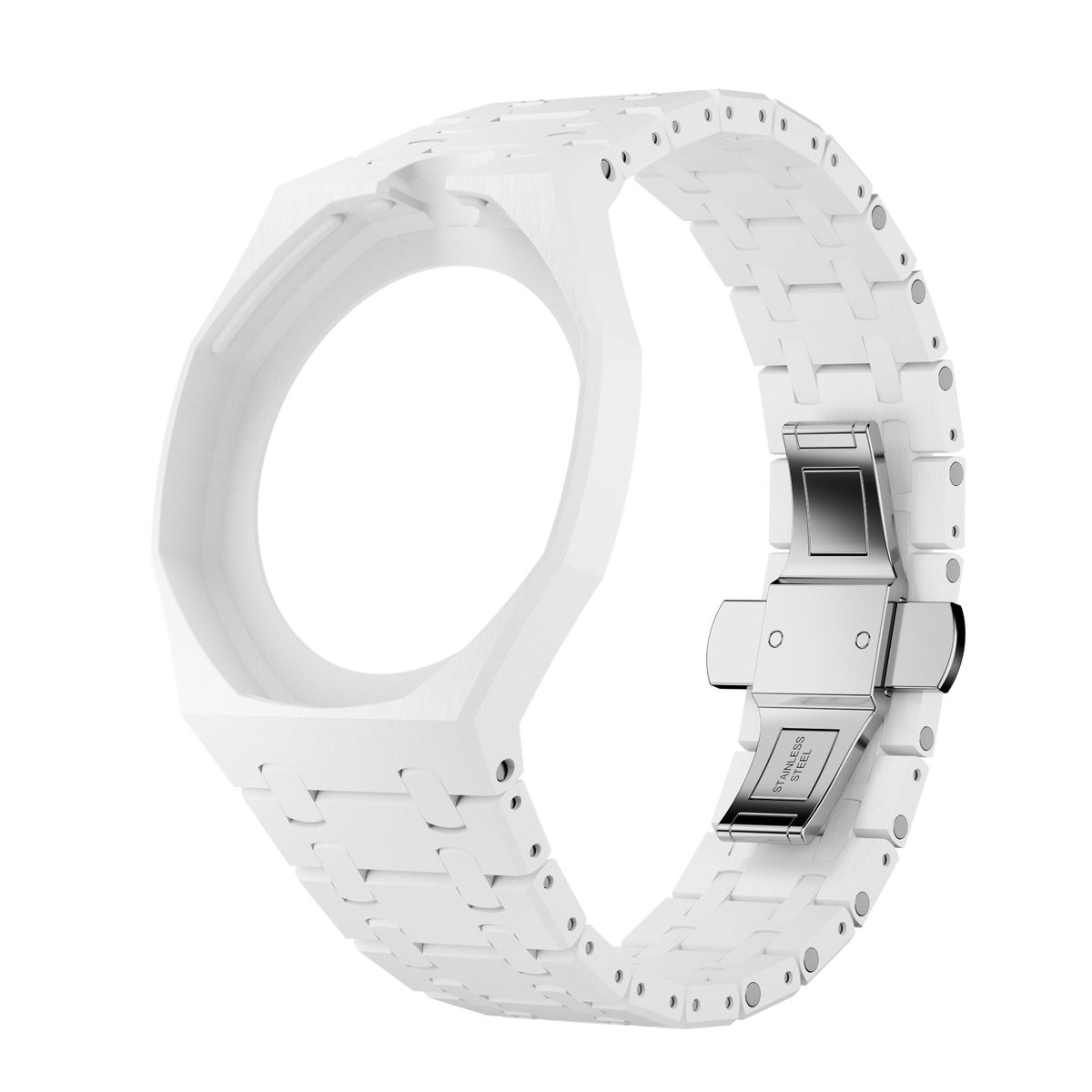 Arctic White ceramic strap and wrist adapter for the Royal Pop pocket watch